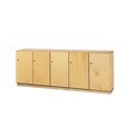 Childcraft 5-Section Stacking and Locking Storage Locker, 59-1/2 x 14-1/2 x 23-3/4 Inches 582735